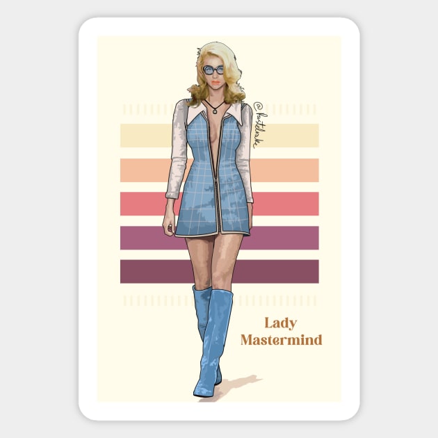 1970s Lady Mastermind Sticker by pastelrake